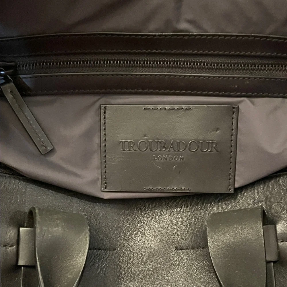 Black TROUBADOUR Leather Duffle‎